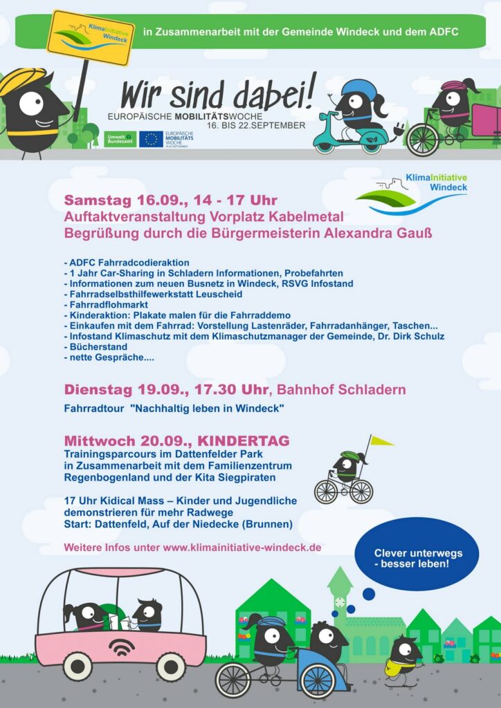 Programm zur Mobilitätswoche 2023 in Windeck